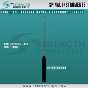 Lateral Bayonet Teardrop Curette